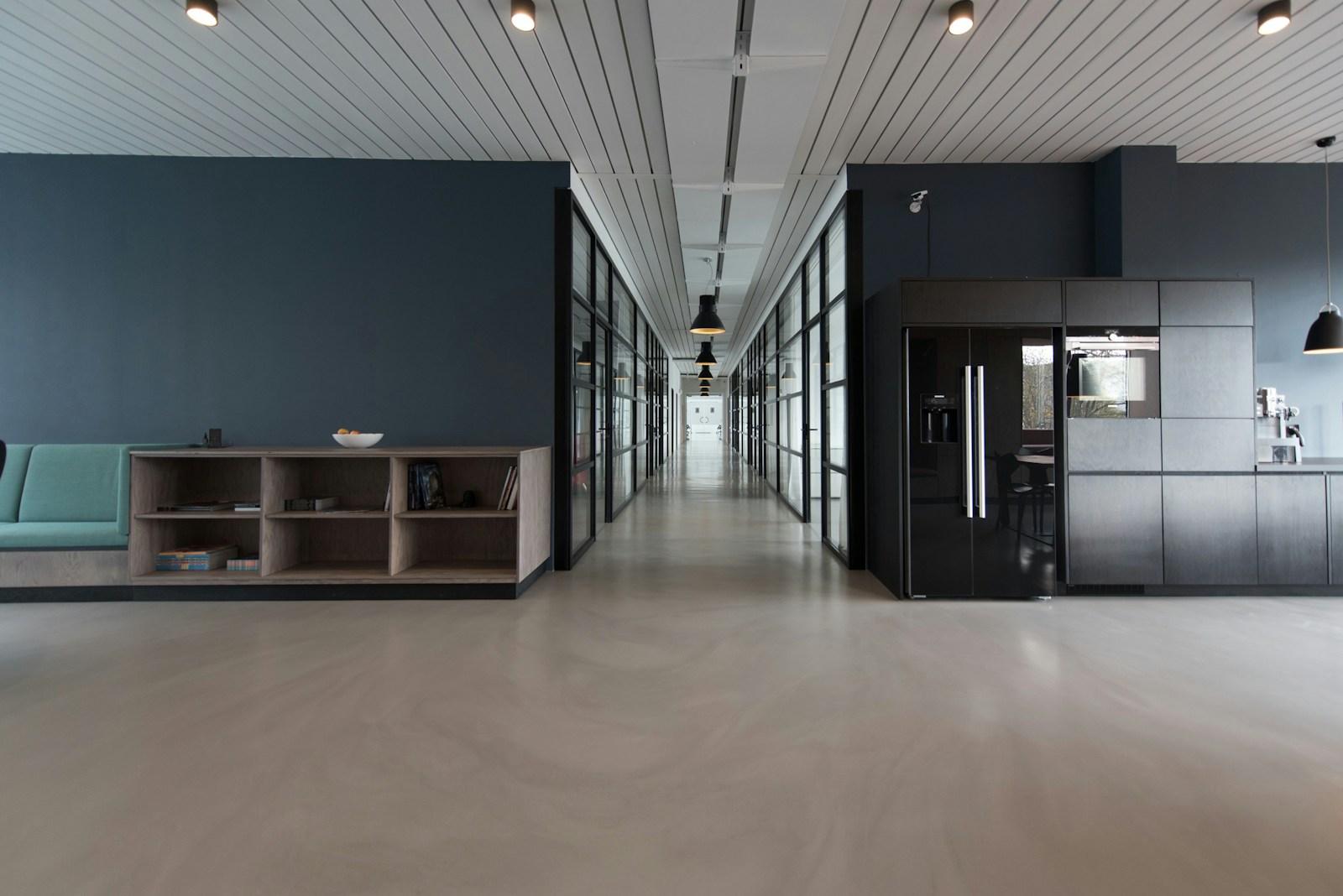 Commercial building plumbing and maintenance work at a business facility